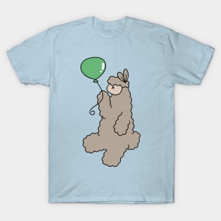 Green Balloon Alpaca T-Shirt